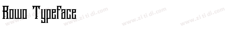 Rowo Typeface字体转换